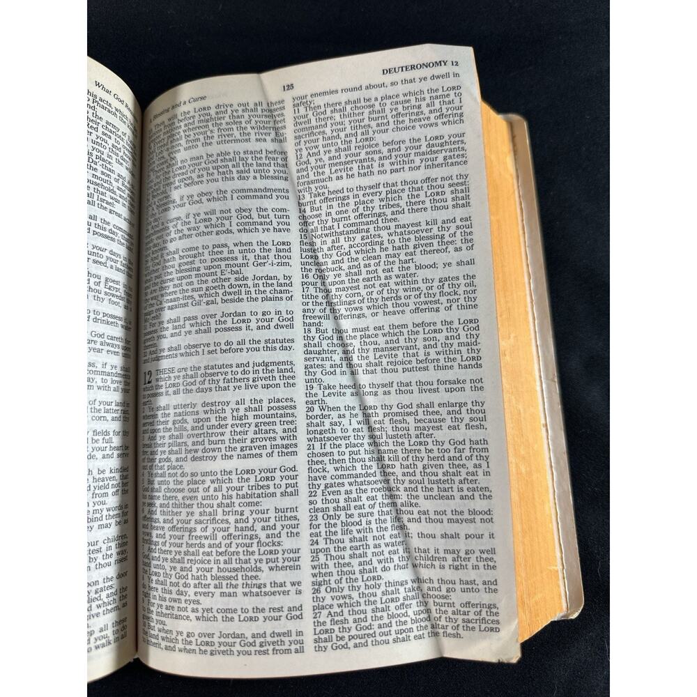 Holy Bible King James Version Red Letter White Leather Nelson 162W 1984 - Picture 9 of 9